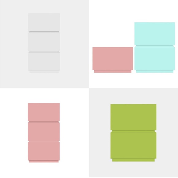 NIB 📦 Liveitall Stackable 1 Light Blue Modern Wood Small 15.7in Drawer Dresser - Picture 9 of 11